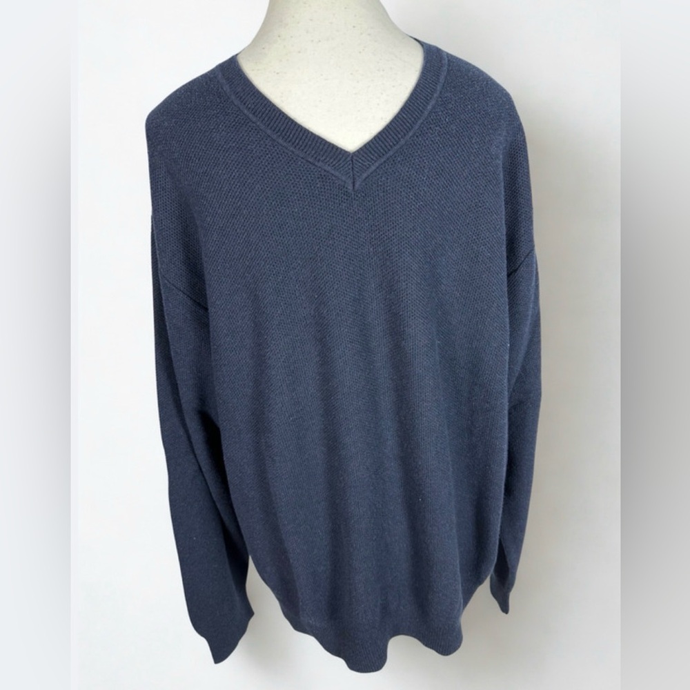 Talbots Men's V-Neck Sweater - Charcoal